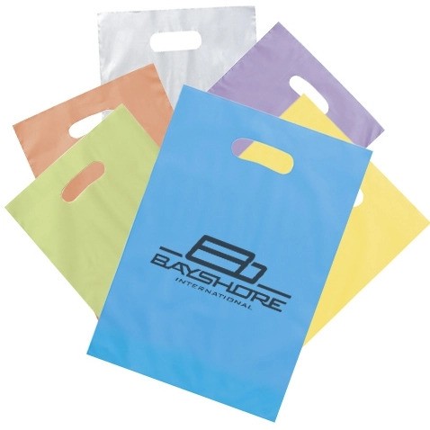 Colored Die Cut Plastic Bag - 7" x 10.5"